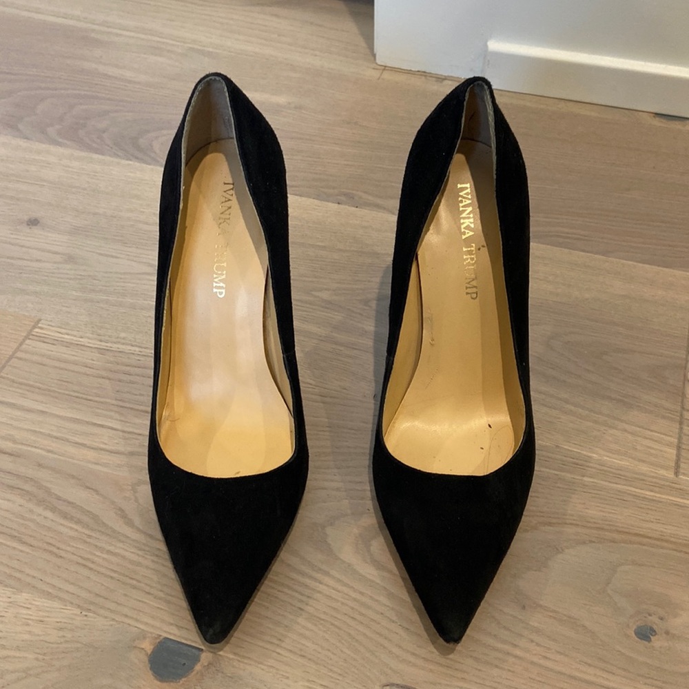Black Suede Pumps (Ivanka Trump, size 7.5)
